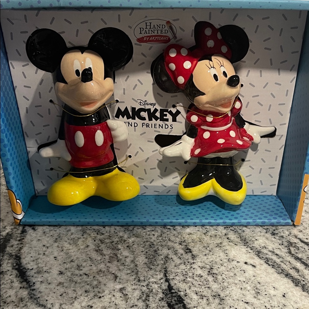 Disney Mickey and Minnie Mouse Hand-Painted Set